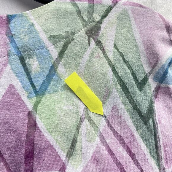 Alfred Dunner Studded VNeck Semi Sheer Short Sleeve Shirt Women Large Multicolor - Picture 2 of 13